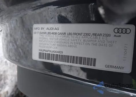 2018 Audi A5 2.0T Premium z USA, uszkodzony, nr VIN WAUPNAF56JA004829